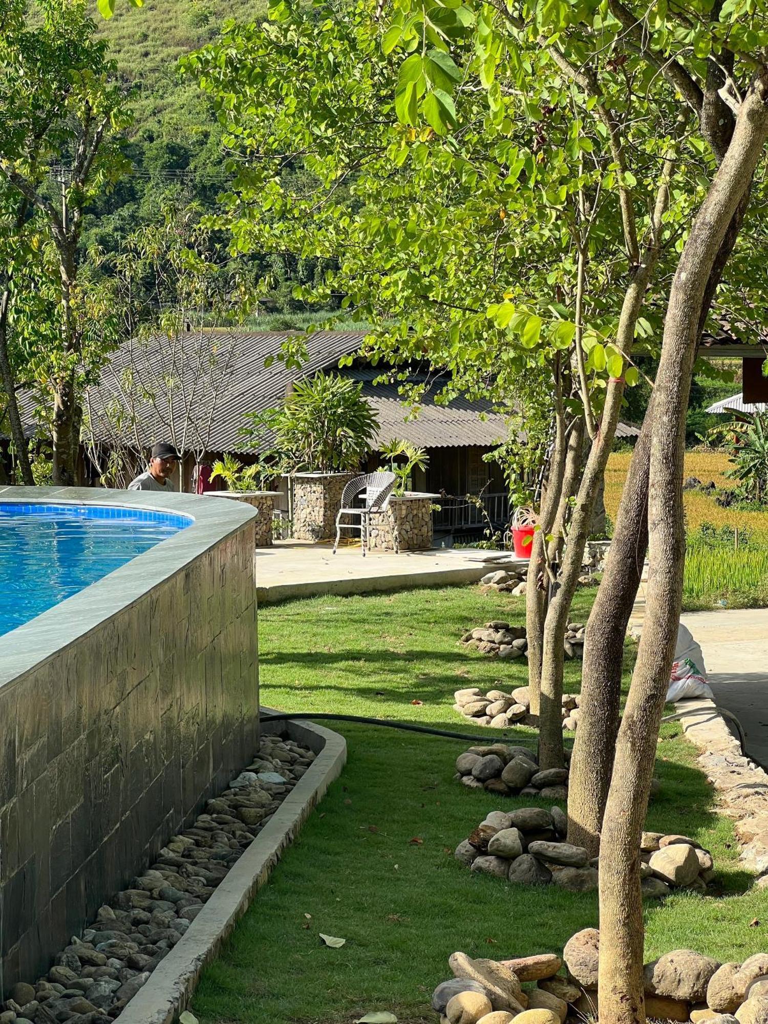 Tom's Du Già Homestay Lang Cac Exterior foto